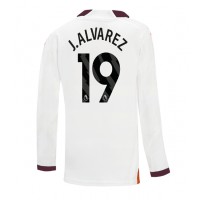 Billiga Manchester City Julian Alvarez #19 Borta fotbollskläder 2023-24 Långärmad